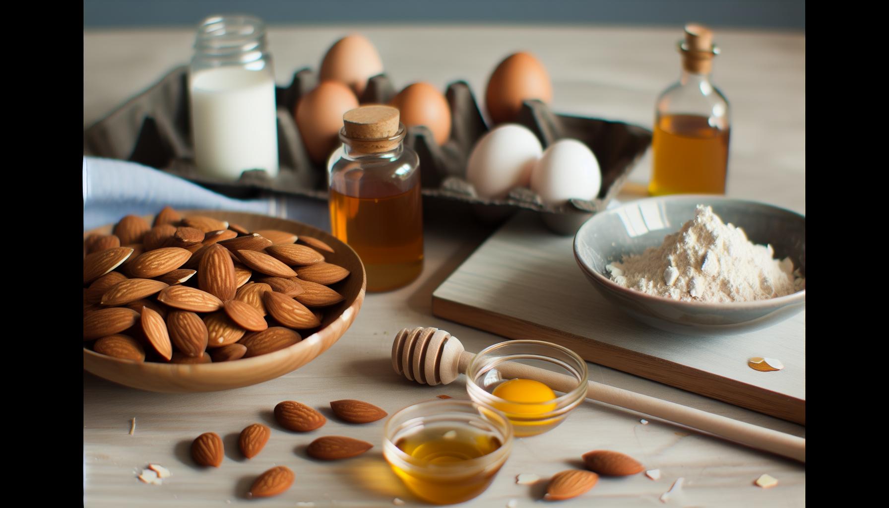 Klíčové ingredience pro zdravý mandlový dort