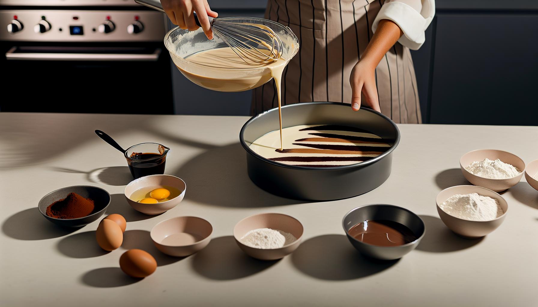 Fitness Tvarohový Zebra Dort: Proteinový Pruhovaný Zázrak 3 Krok za Krokem: Jak Upečeme Zebra Dort