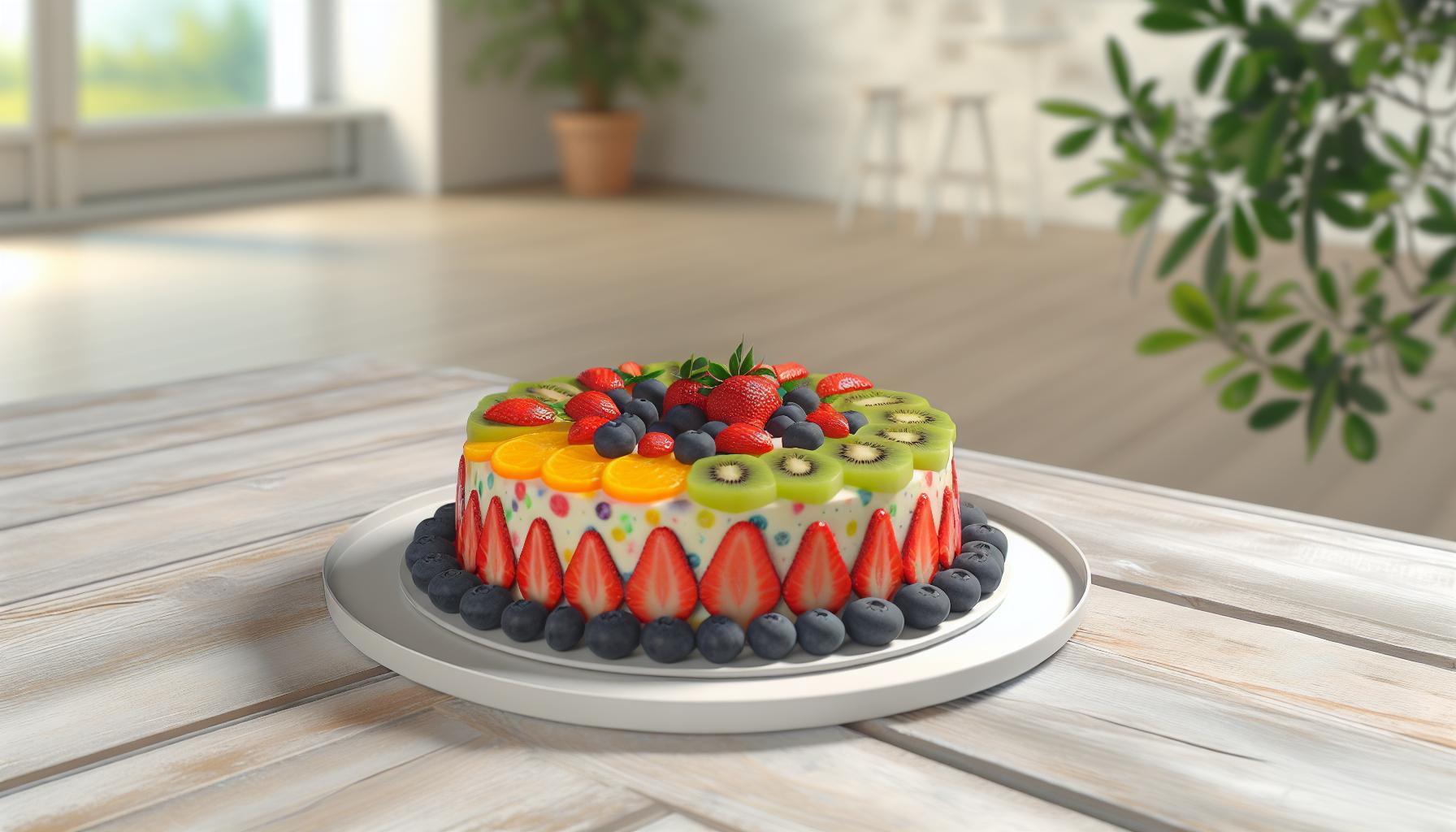 Vegan dort ovocný: Barevná Letní Sladkost Bez Viny​