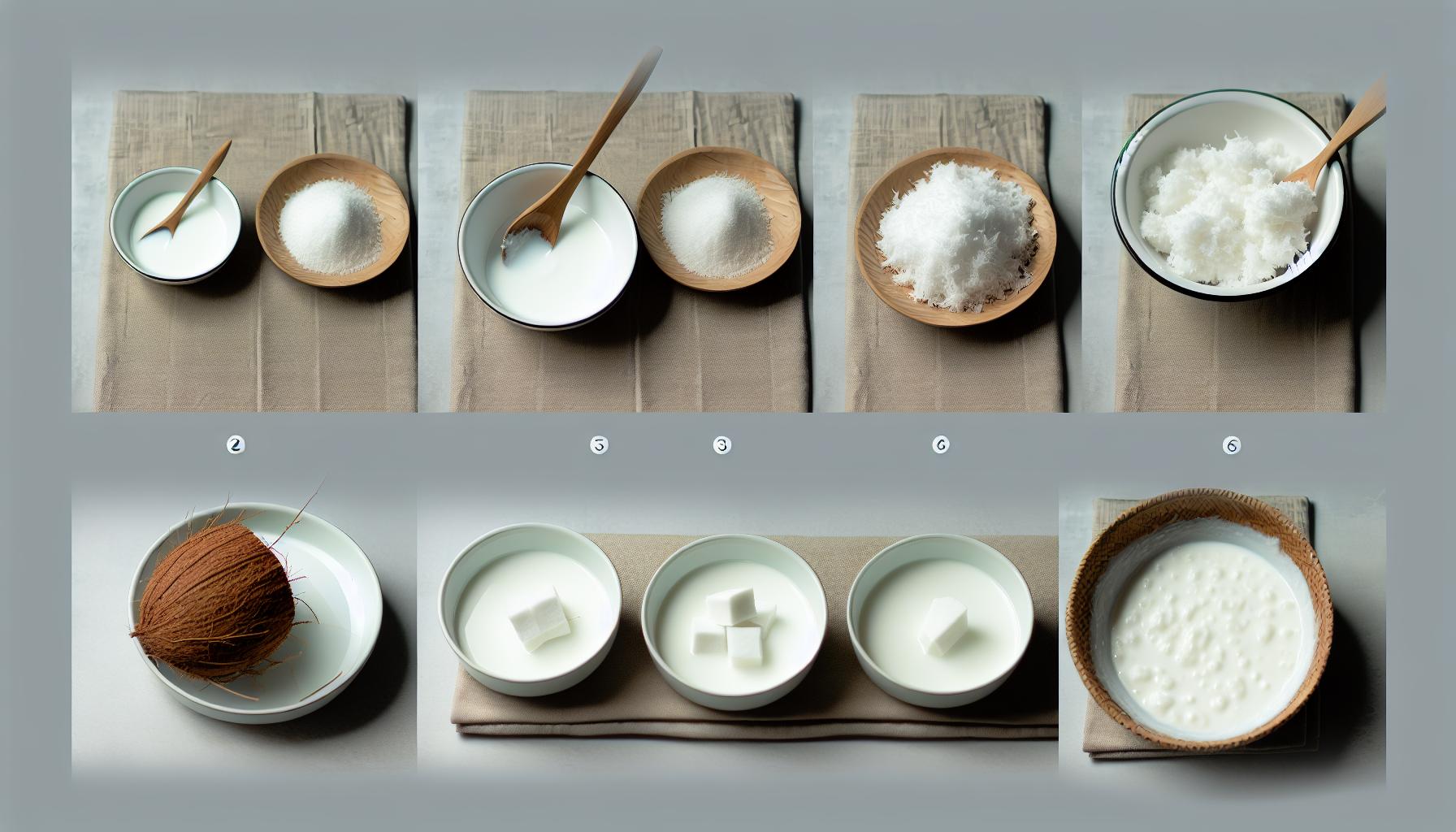 Krok za krokem: Příprava sladké kokosové bílé hmoty