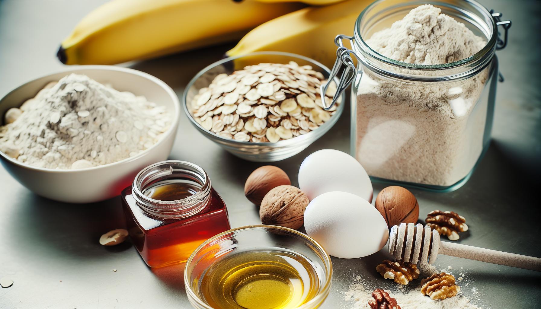Zdravé ingredience pro banánový dort