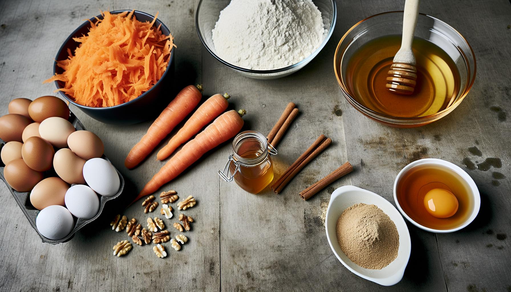 Zdravé Ingredience pro Mrkvový Dort