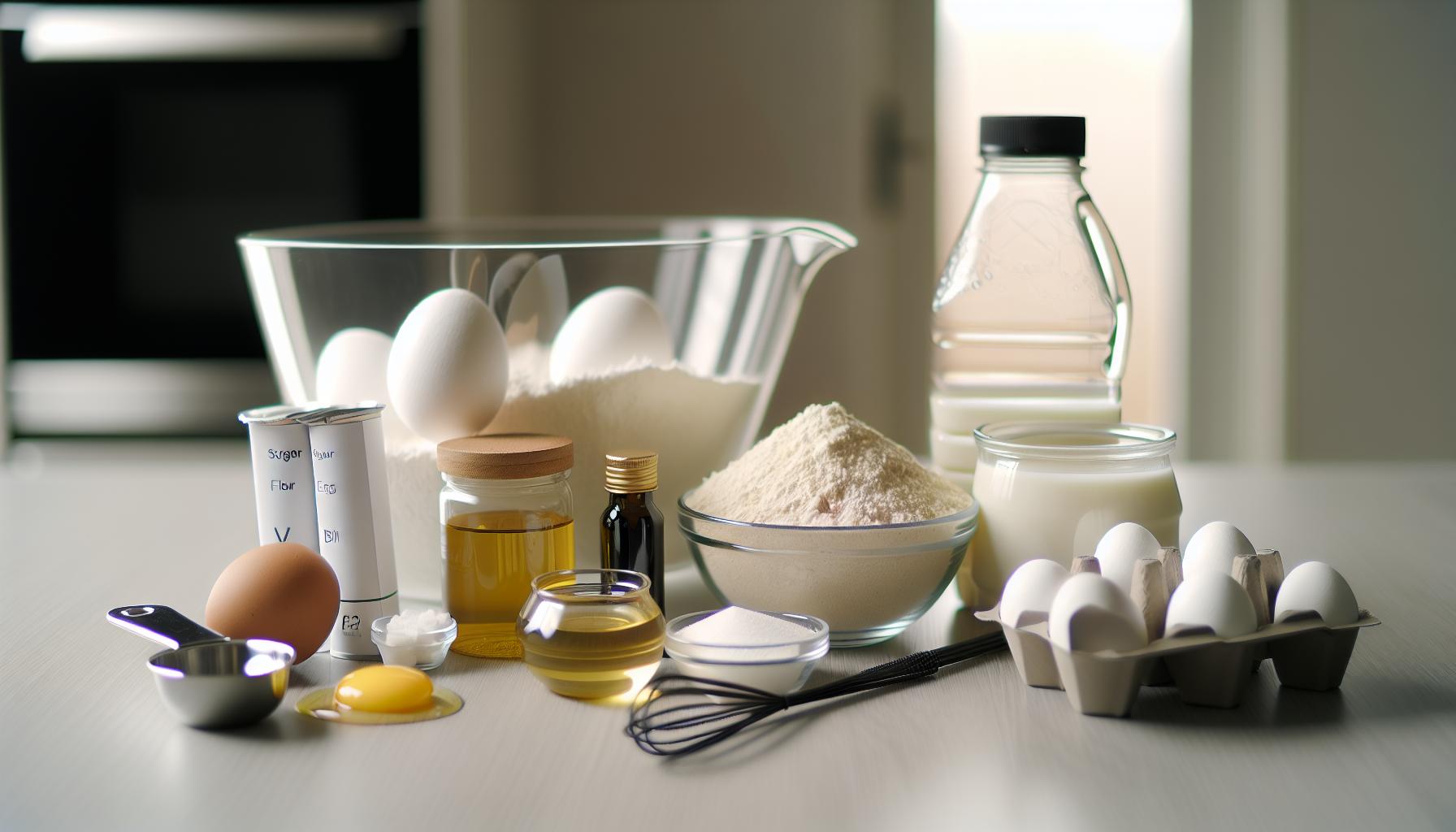 Základní ingredience pro dokonalý dort bez mléka