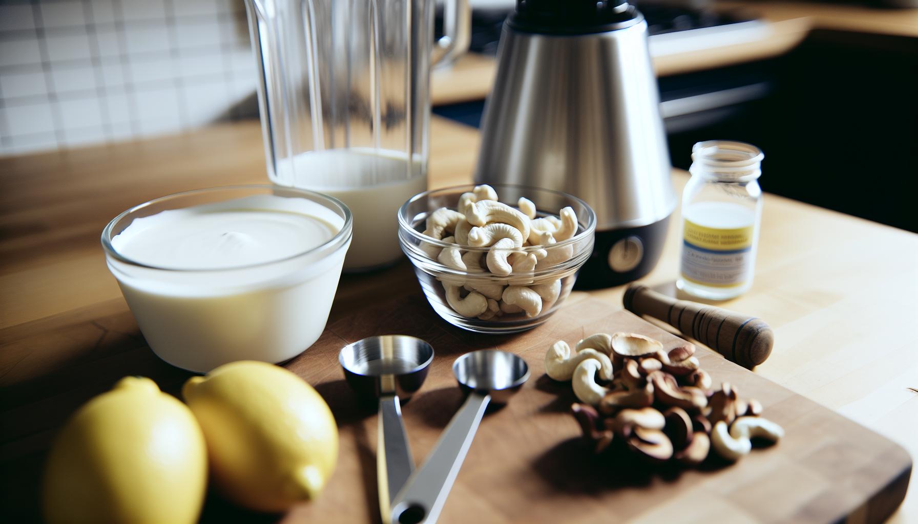 Základní Ingredience pro Veganský Mascarpone