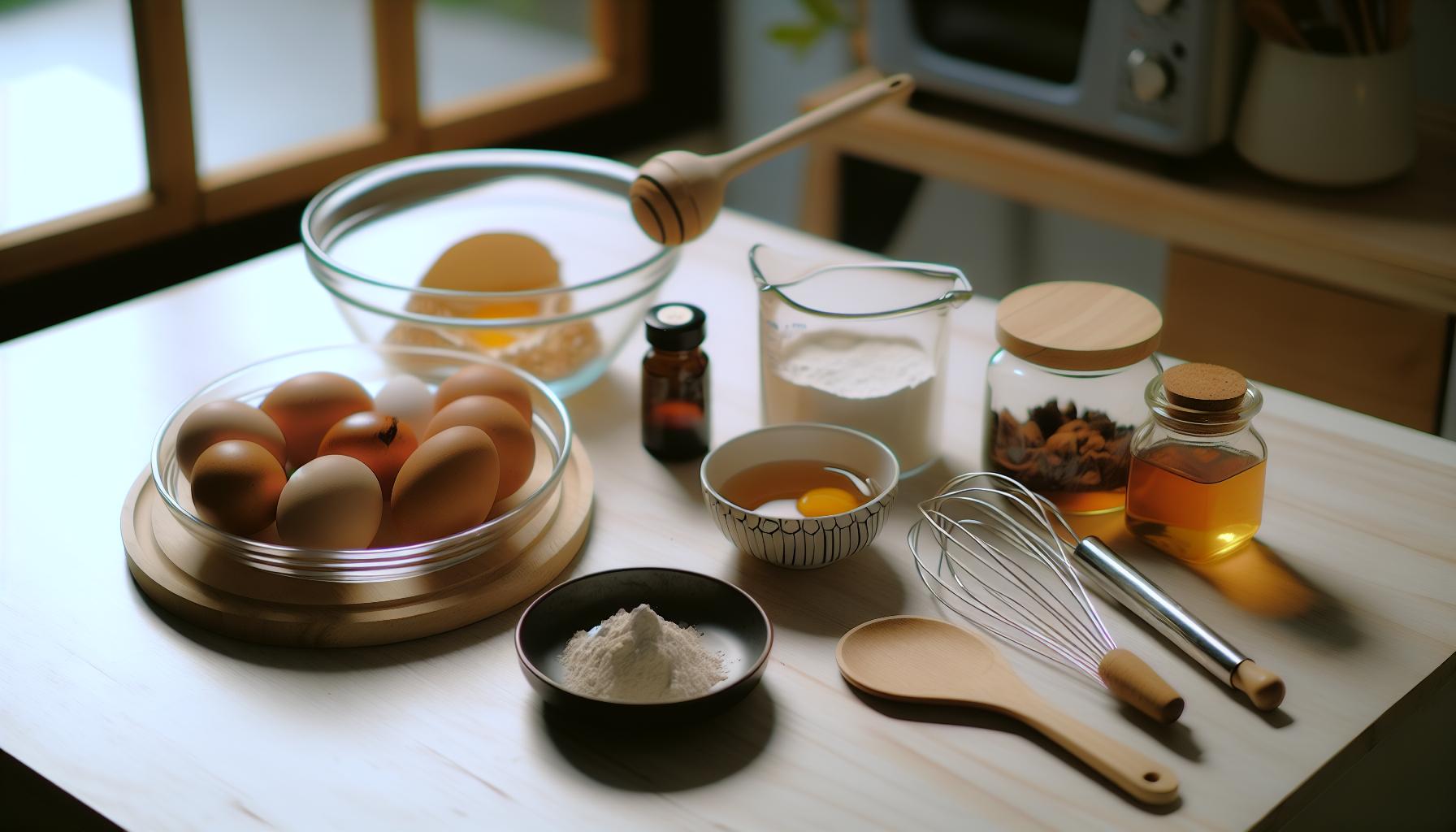 Základní ingredience pro zdravý piškotový dort